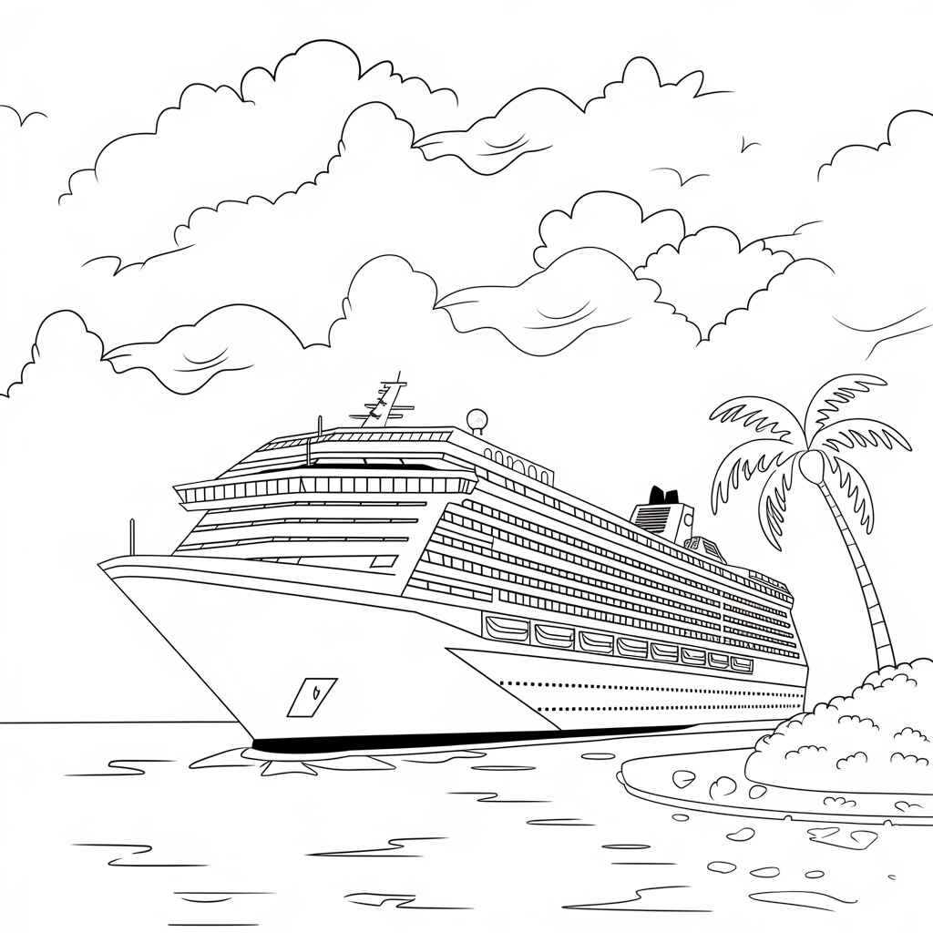 Desenho de Navio Desenho Colorir Imprimir 31