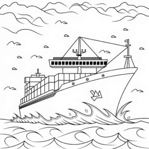Desenho de Navio Desenho Colorir Imprimir 34