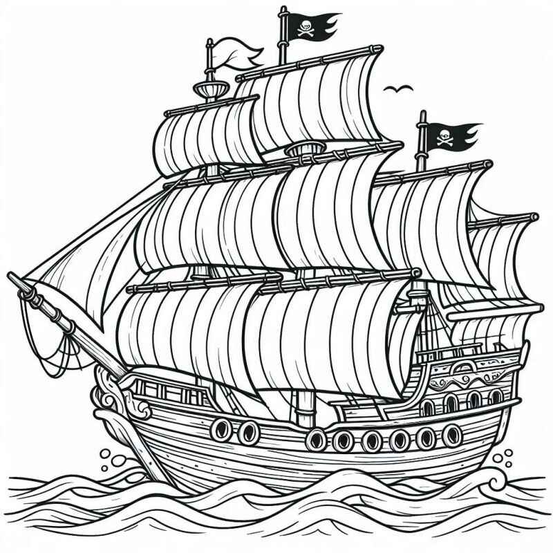 Desenho de Navio Desenho Colorir Imprimir 37