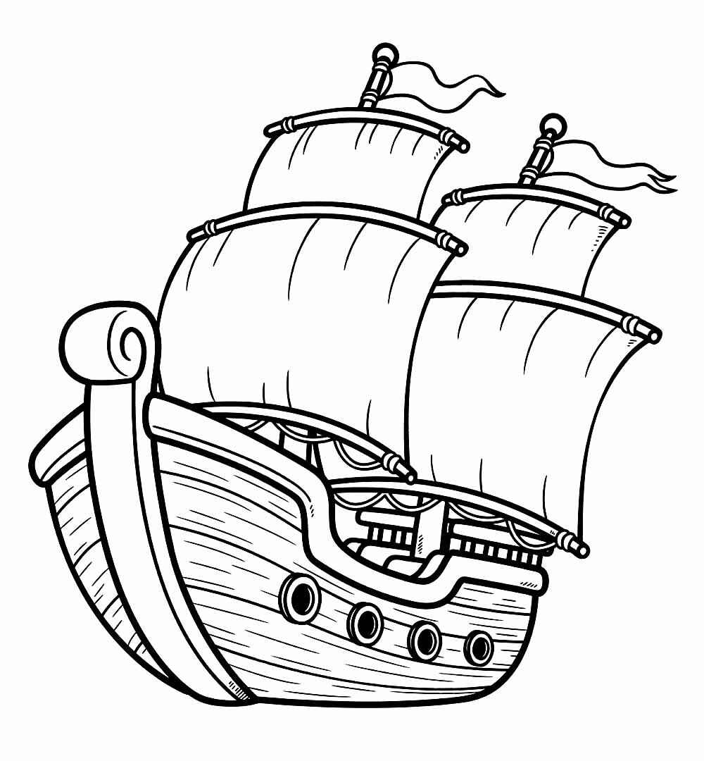 Desenho de Navio Desenho Colorir Imprimir 44