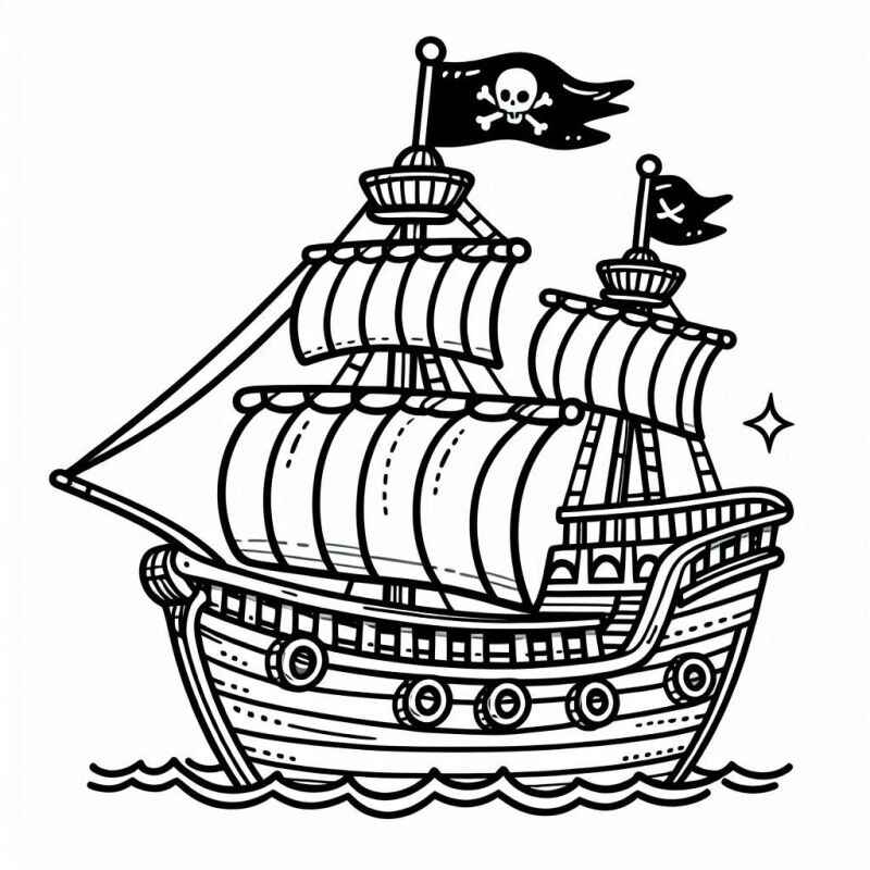 Desenho de Navio Desenho Colorir Imprimir 54