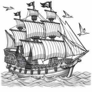 Desenho de Navio Desenho Colorir Imprimir 55