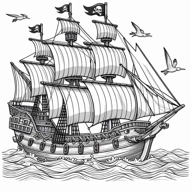 Desenho de Navio Desenho Colorir Imprimir 55