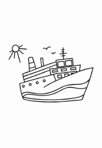 Desenho de Navio Desenho Colorir Imprimir 57