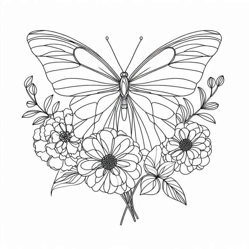 Desenho de Borboletas Desenho Colorir Imprimir 035