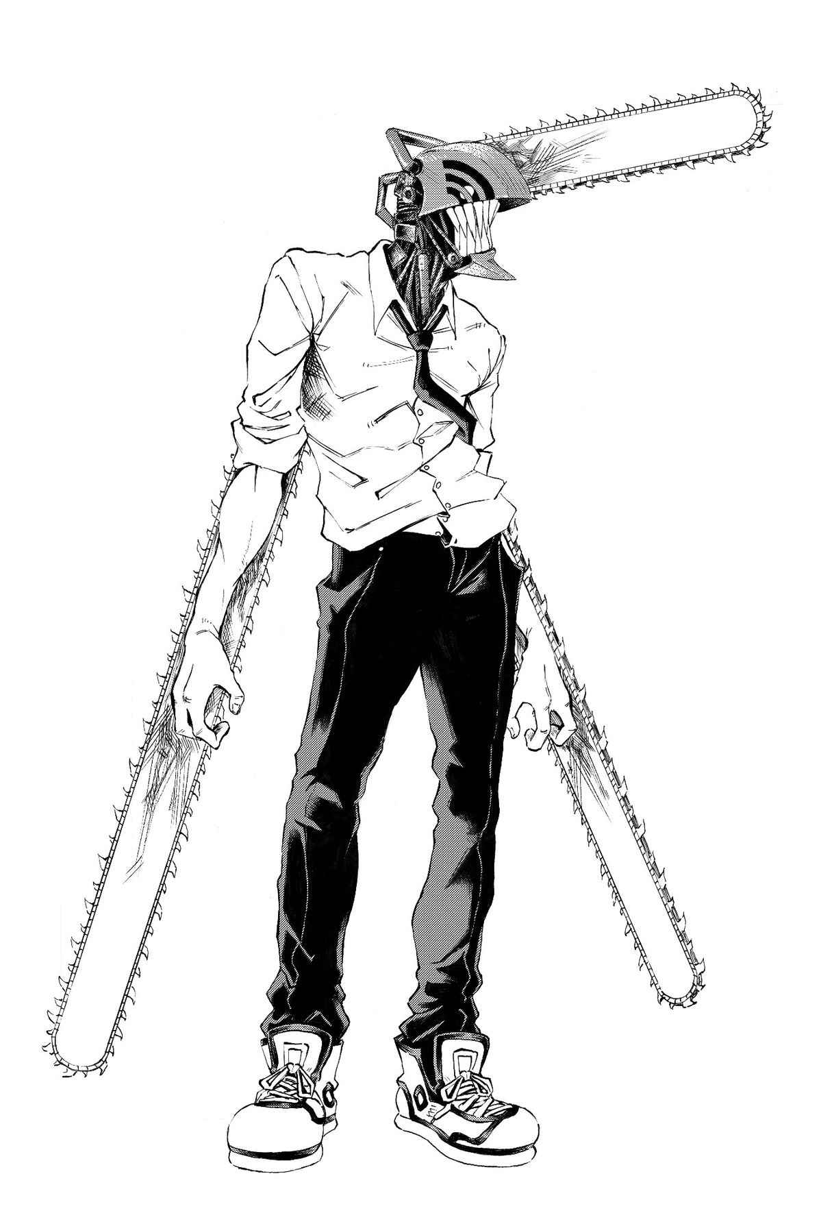 Desenho de Chainsaw Man Desenho Colorir Imprimir 10