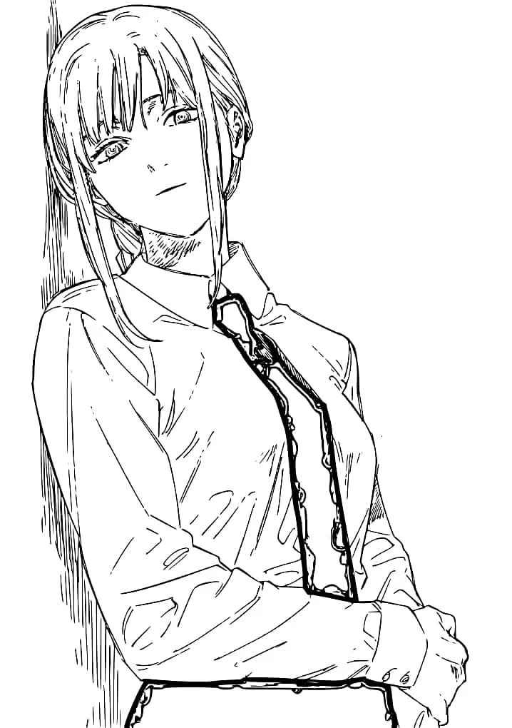 Desenho de Chainsaw Man Desenho Colorir Imprimir 14
