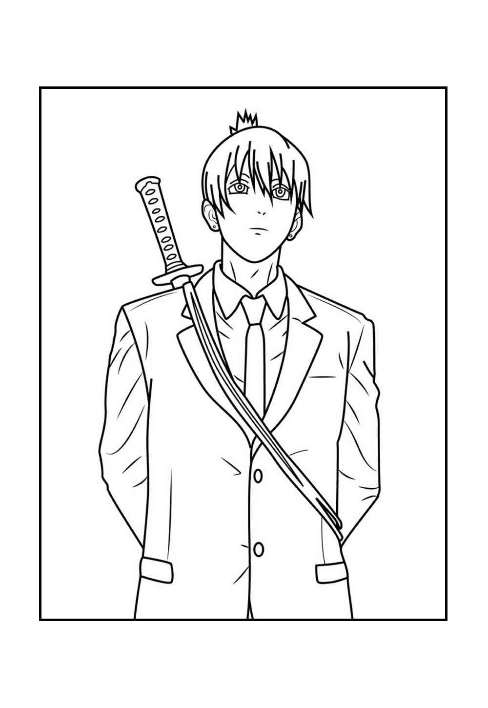 Desenho de Chainsaw Man Desenho Colorir Imprimir 23
