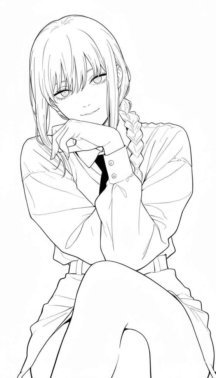 Desenho de Chainsaw Man Desenho Colorir Imprimir 27