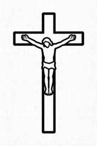 Desenho de Crucifixo Desenho Colorir Imprimir 2