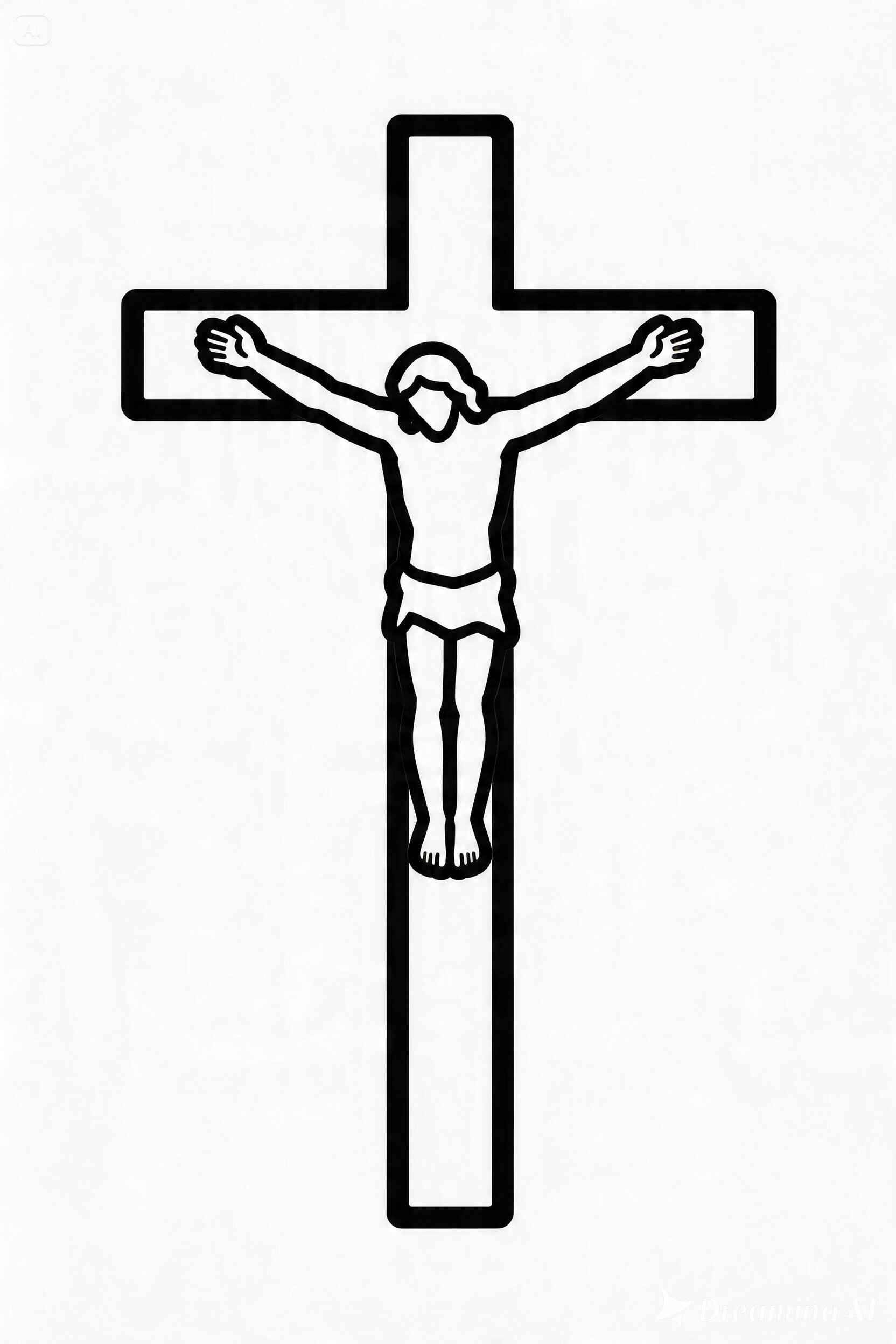 Desenho de Crucifixo Desenho Colorir Imprimir 2