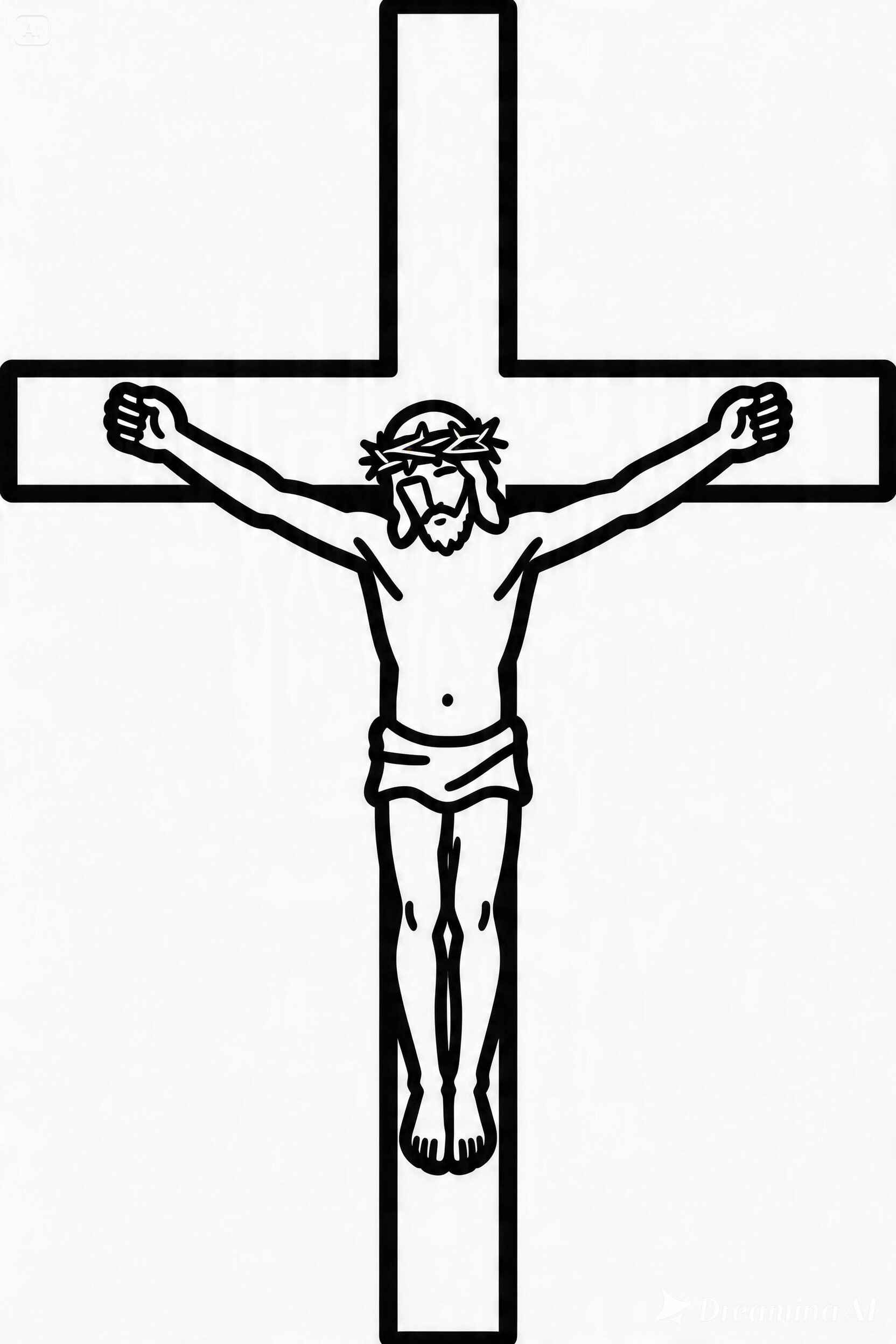 Desenho de Crucifixo Desenho Colorir Imprimir 3