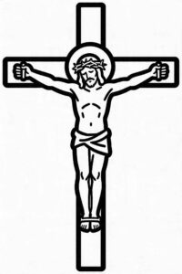 Desenho de Crucifixo Desenho Colorir Imprimir 4