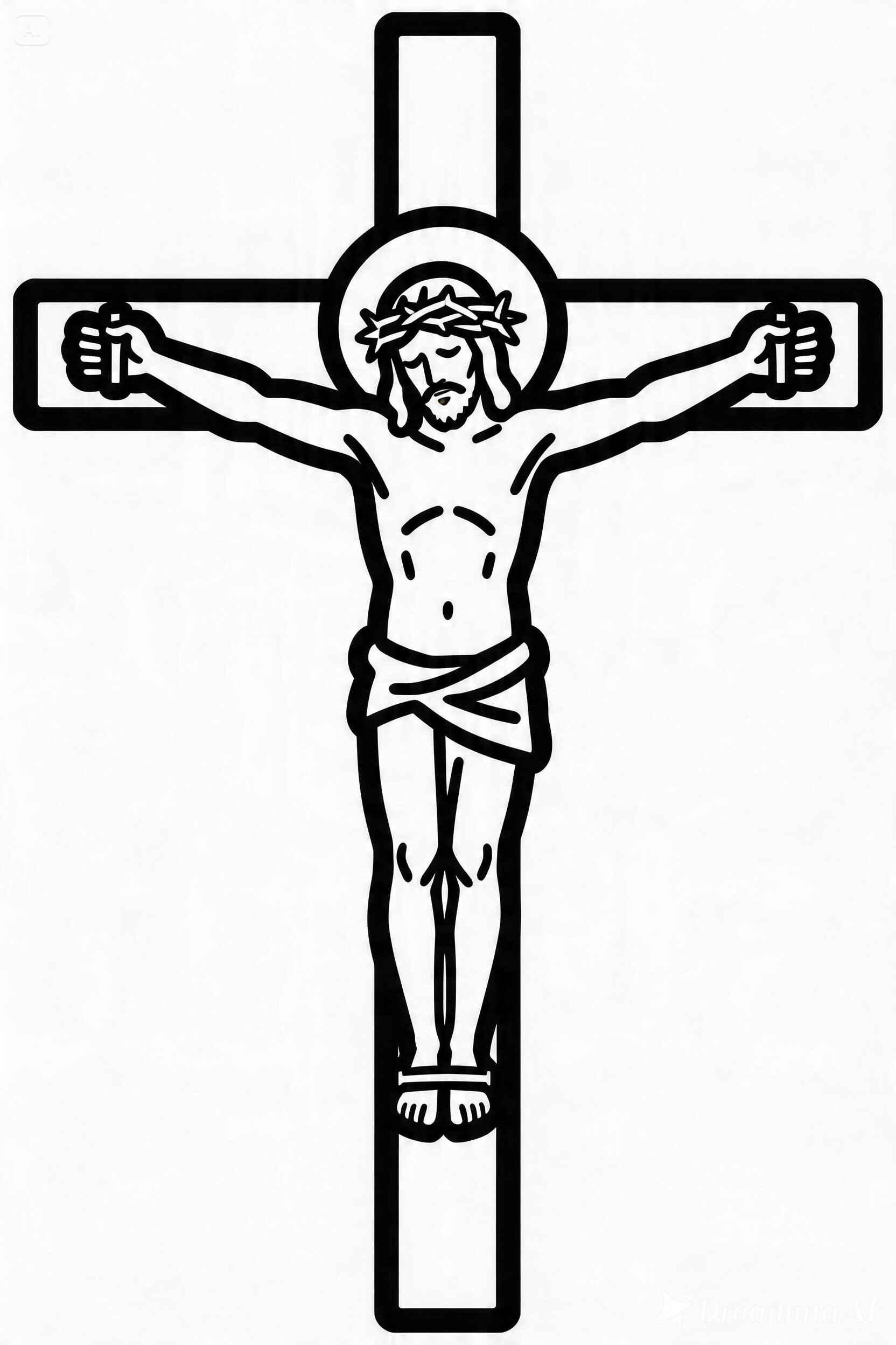 Desenho de Crucifixo Desenho Colorir Imprimir 4