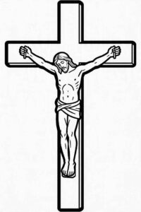 Desenho de Crucifixo Desenho Colorir Imprimir 5