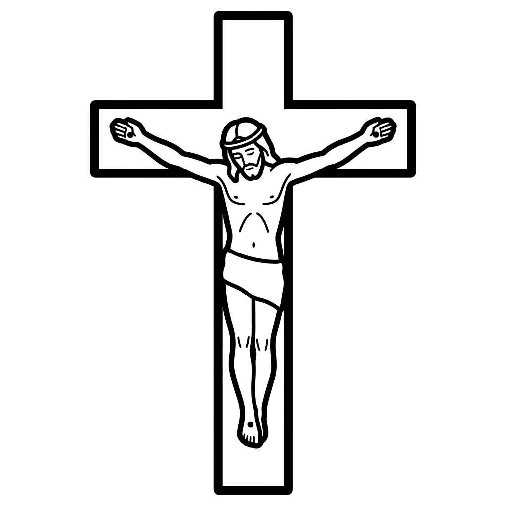 Desenho de Crucifixo Desenho Colorir Imprimir 6