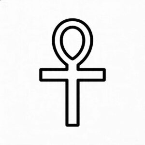 Desenho de Cruz Ansata Desenho Colorir Imprimir 2