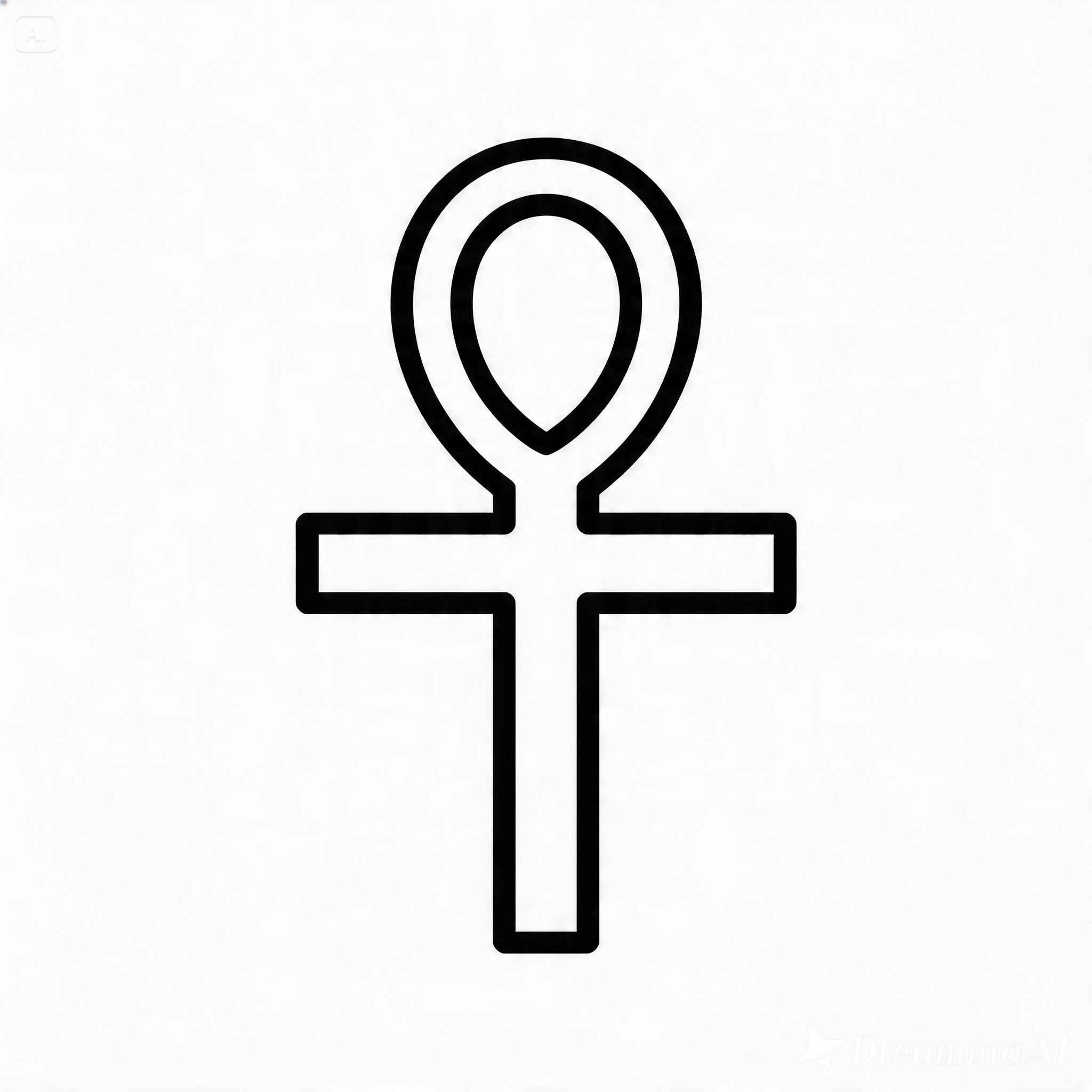 Desenho de Cruz Ansata Desenho Colorir Imprimir 2