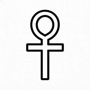 Desenho de Cruz Ansata Desenho Colorir Imprimir 3