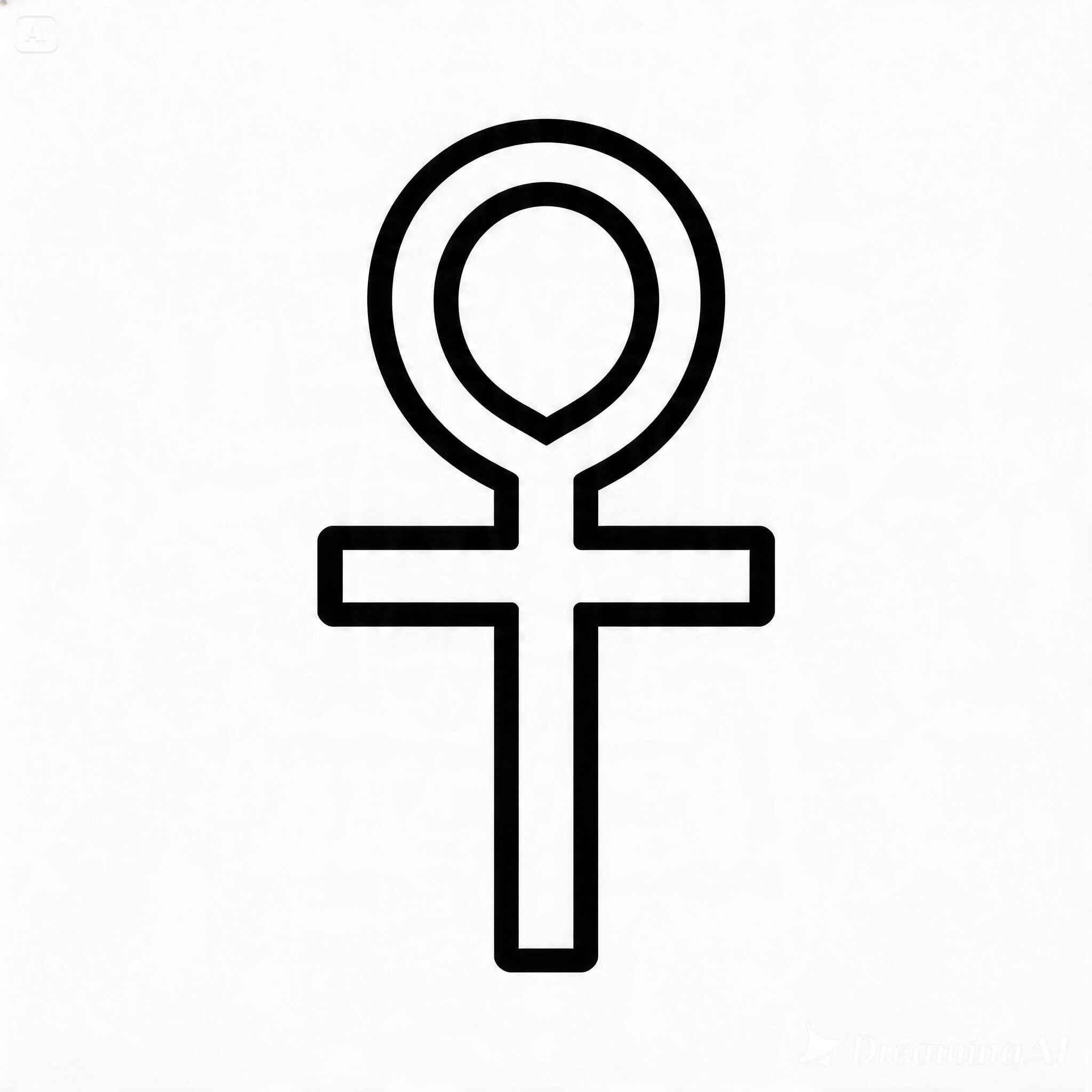 Desenho de Cruz Ansata Desenho Colorir Imprimir 3