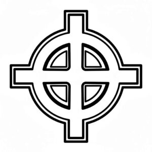 Desenho de Cruz Celta Desenho Colorir Imprimir 1