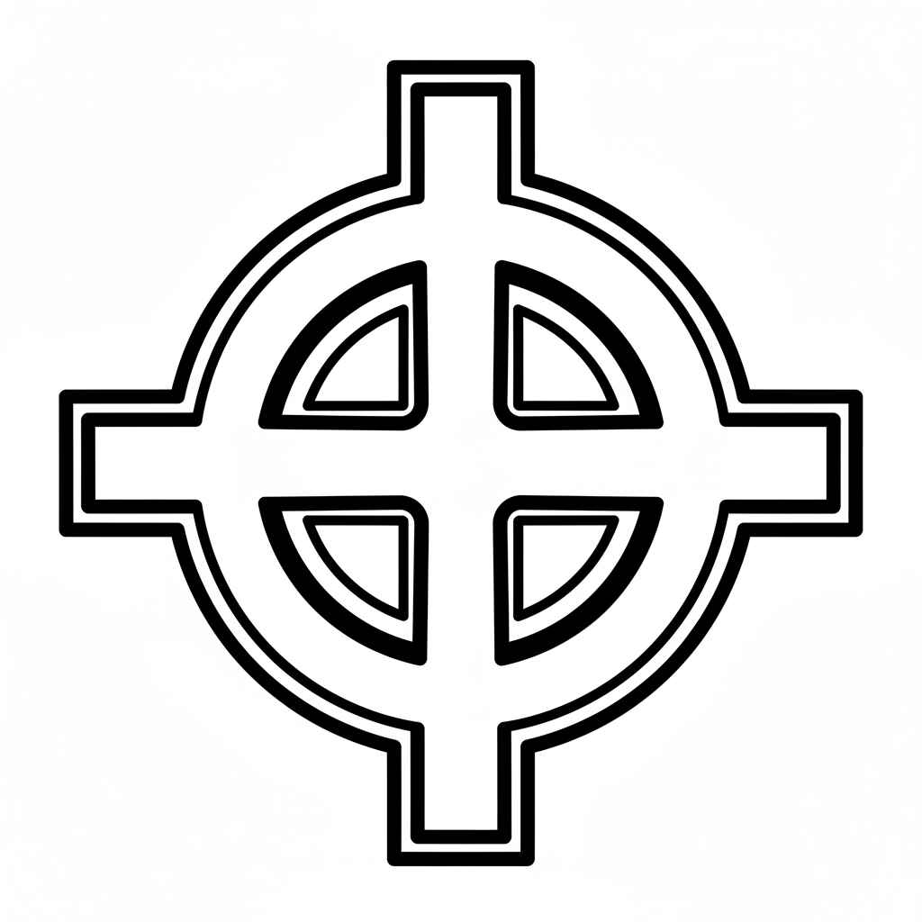 Desenho de Cruz Celta Desenho Colorir Imprimir 1