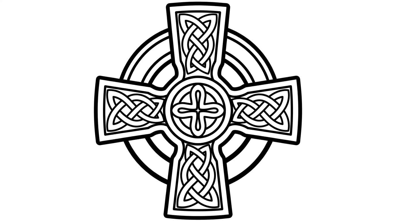 Desenho de Cruz Celta Desenho Colorir Imprimir 3