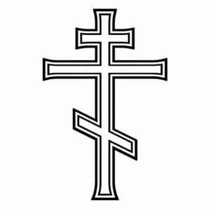 Desenho de Cruz Ortodoxa Desenho Colorir Imprimir 1