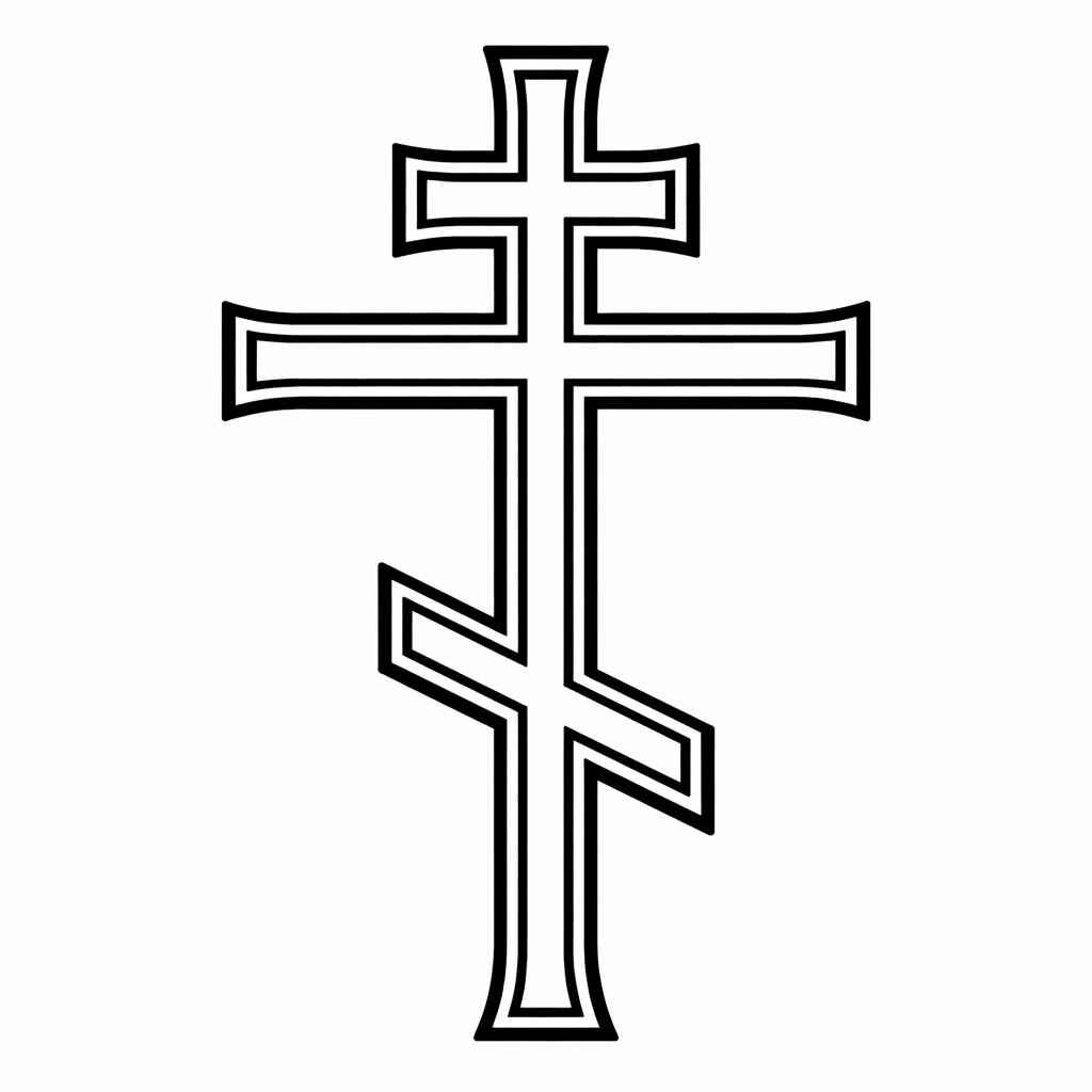Desenho de Cruz Ortodoxa Desenho Colorir Imprimir 1