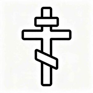 Desenho de Cruz Ortodoxa Desenho Colorir Imprimir 3