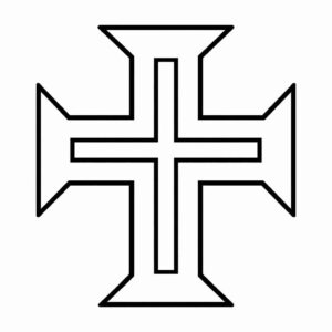 Desenho de Cruz Da Ordem De Cristo Desenho Colorir Imprimir 1