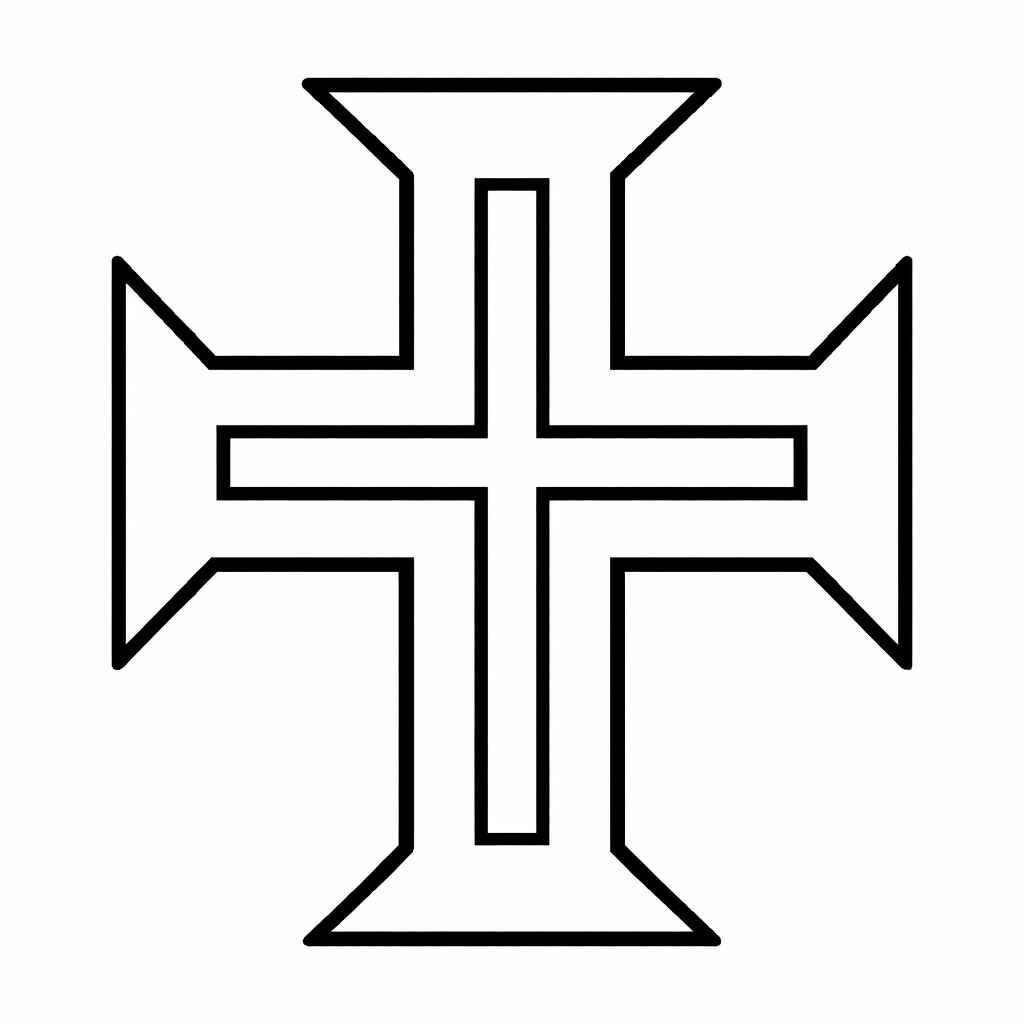 Desenho de Cruz Da Ordem De Cristo Desenho Colorir Imprimir 1