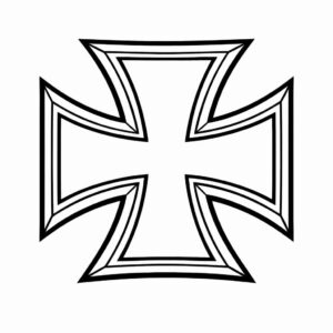 Desenho de Cruz De Ferro Desenho Colorir Imprimir 1