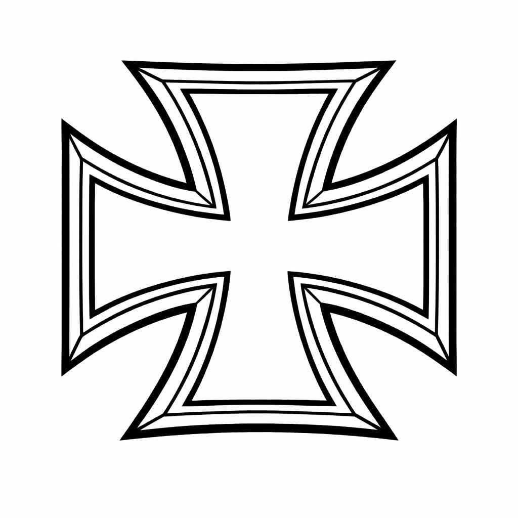 Desenho de Cruz De Ferro Desenho Colorir Imprimir 1