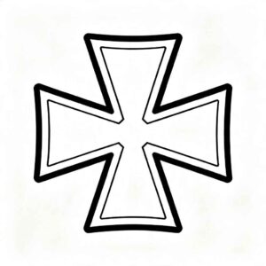 Desenho de Cruz De Ferro Desenho Colorir Imprimir 3