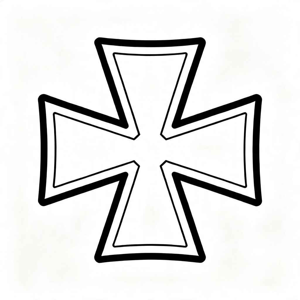 Desenho de Cruz De Ferro Desenho Colorir Imprimir 3