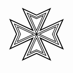 Desenho de Cruz De Malta Desenho Colorir Imprimir 1