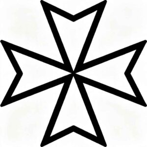 Desenho de Cruz De Malta Desenho Colorir Imprimir 2