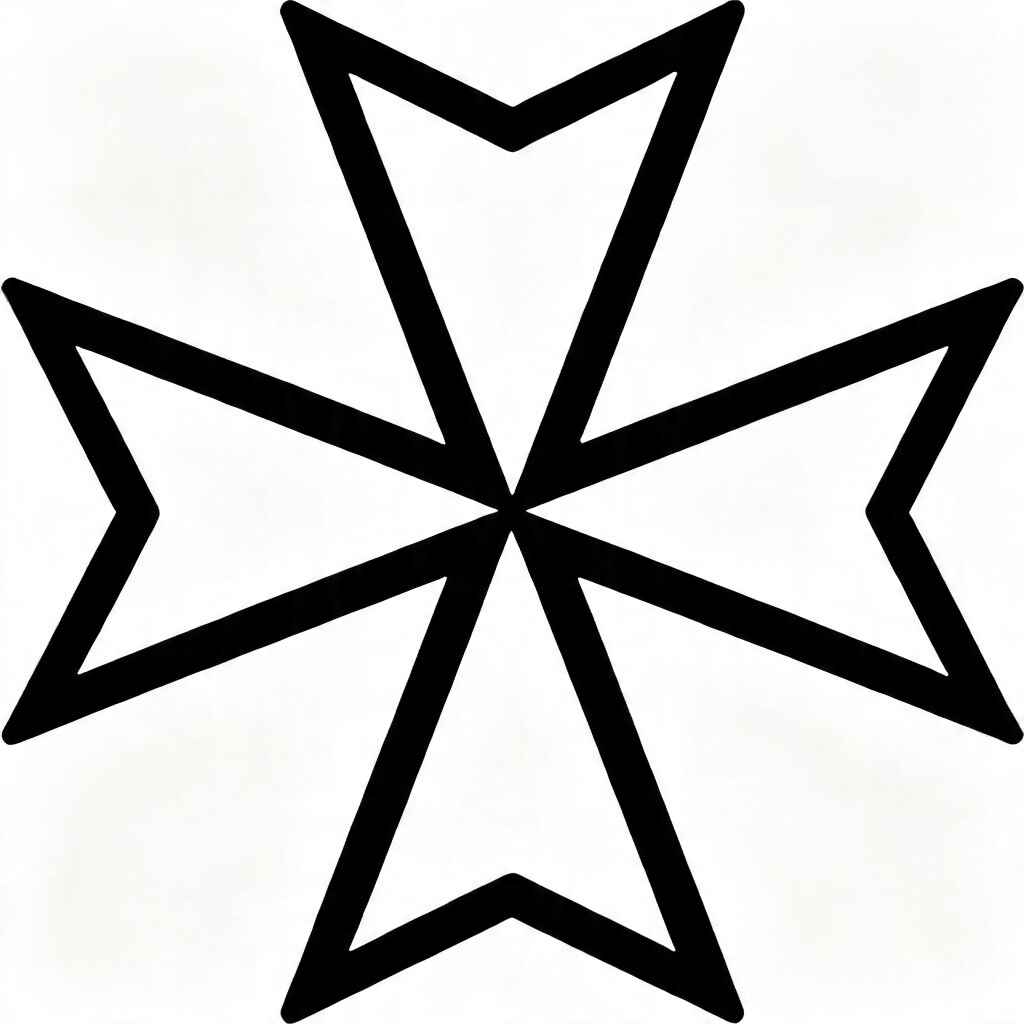 Desenho de Cruz De Malta Desenho Colorir Imprimir 2