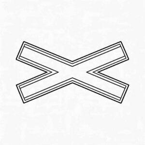 Desenho de Cruz De Santo André Desenho Colorir Imprimir 2