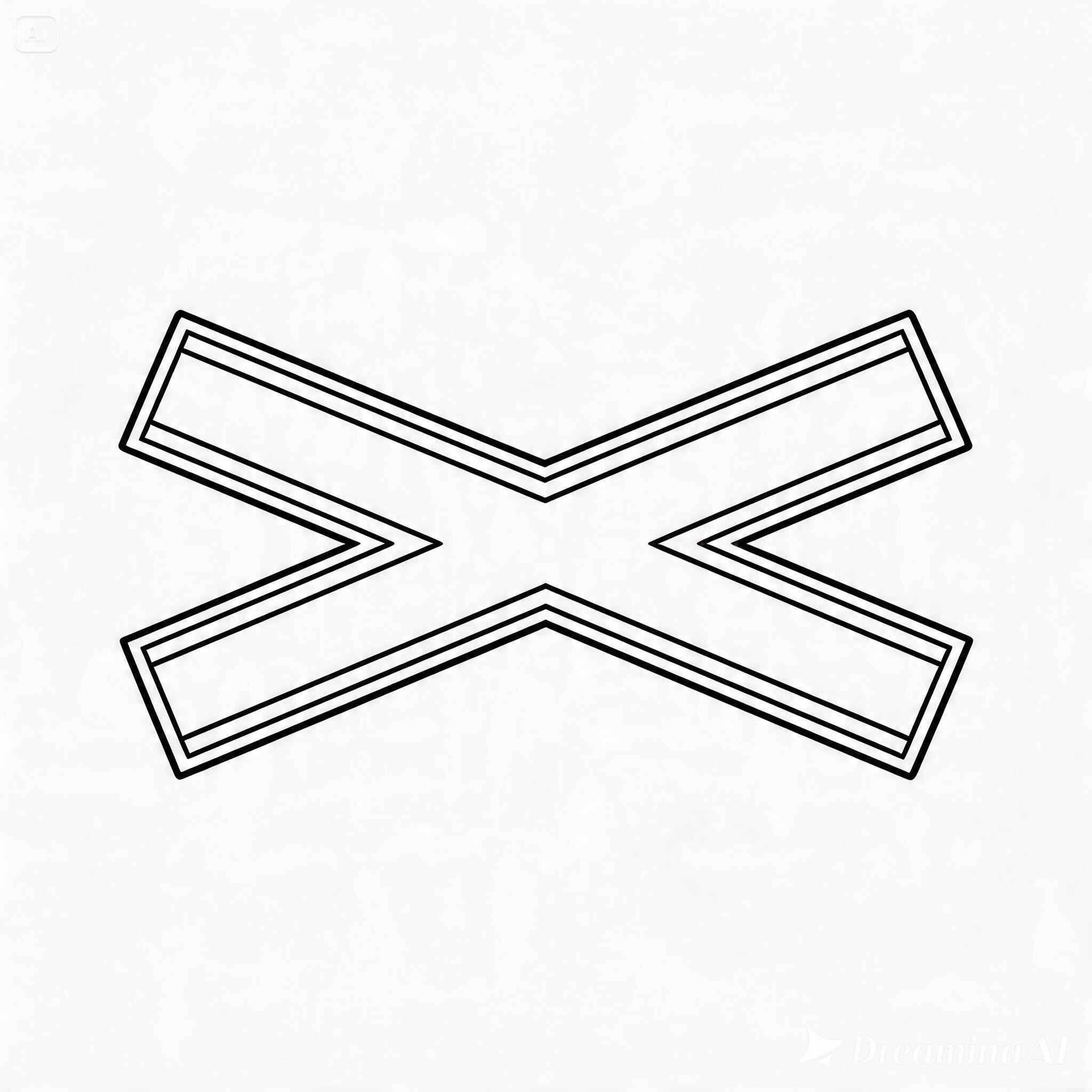 Desenho de Cruz De Santo André Desenho Colorir Imprimir 2