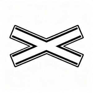 Desenho de Cruz De Santo André Desenho Colorir Imprimir 3