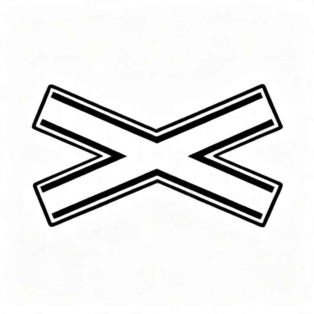 Desenho de Cruz De Santo André Desenho Colorir Imprimir 3