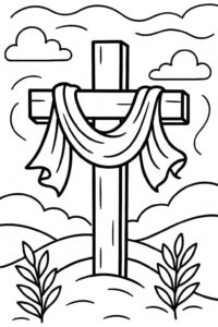 Desenho de Cruz Desenho Colorir Imprimir 02