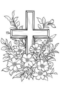 Desenho de Cruz Desenho Colorir Imprimir 03