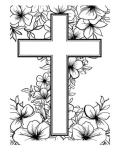 Desenho de Cruz Desenho Colorir Imprimir 04