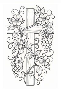 Desenho de Cruz Desenho Colorir Imprimir 06