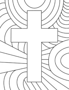 Desenho de Cruz Desenho Colorir Imprimir 07