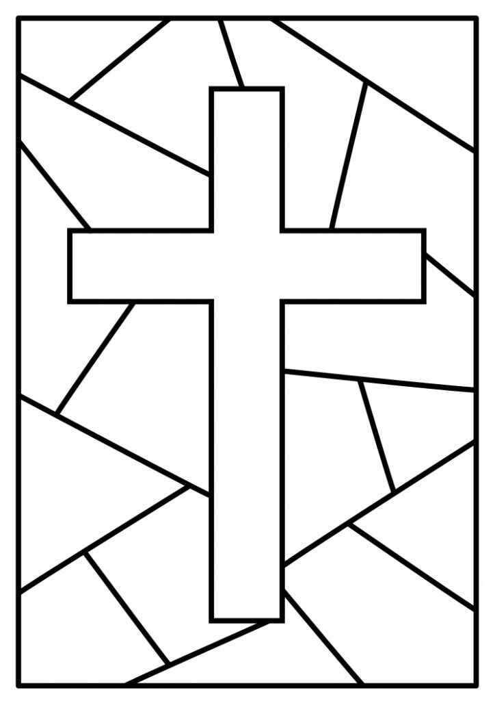 Desenho de Cruz Desenho Colorir Imprimir 11