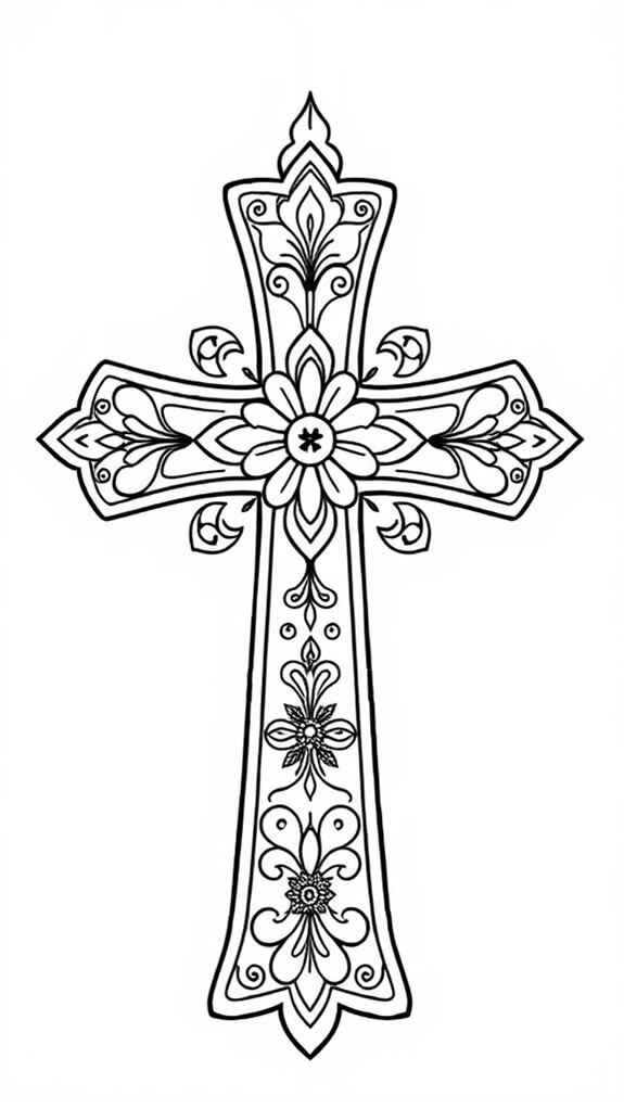 Desenho de Cruz Desenho Colorir Imprimir 13